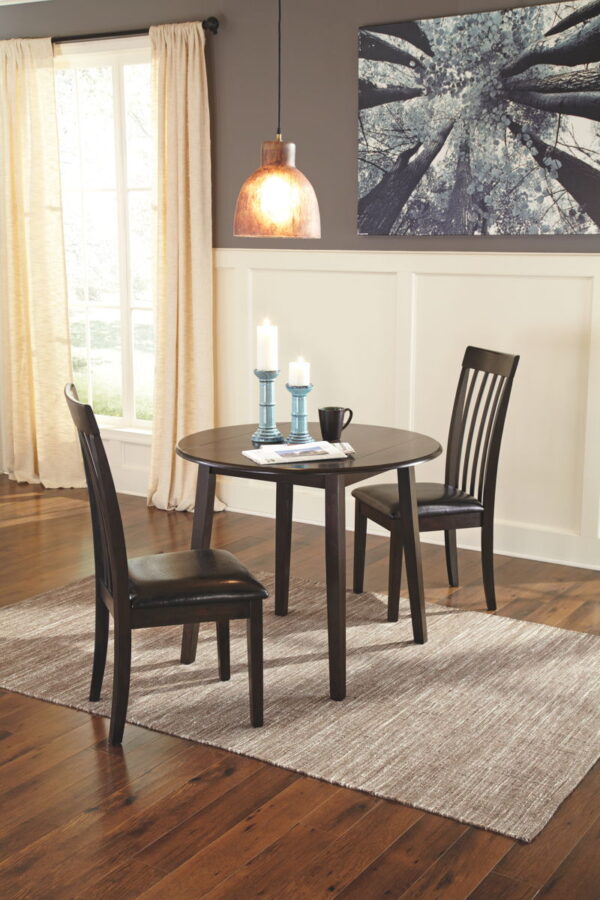 Hammis - Dark Brown - Round DRM Drop Leaf Table - Image 4