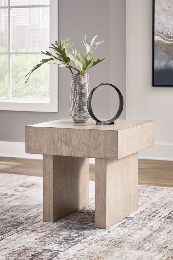 Jorlaina - Light Grayish Brown - Square End Table - Image 3