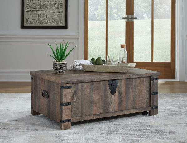 Hollum - Rustic Brown - Lift Top Cocktail Table - Image 3