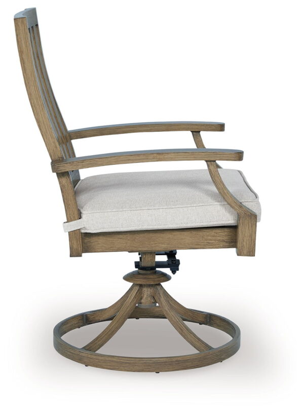 Rainier Ranch - Brown / Beige - Swivel Chair With Cushion (Set of 2) - Image 4