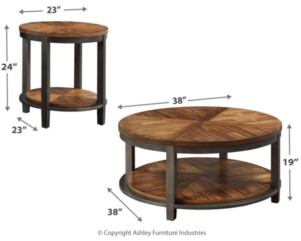 Roybeck - Light Brown / Bronze - Occasional Table Set (Set of 3) - Image 4