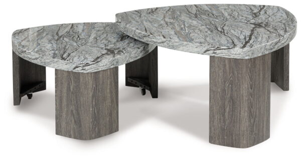 Surmour - Gray / Brown - Stacked Cocktail Table - Image 3