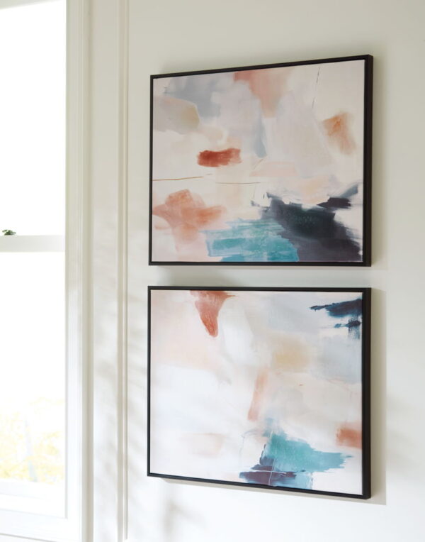 Caldish - Blue / White / Pink - Wall Art Set (Set of 2) - Image 2