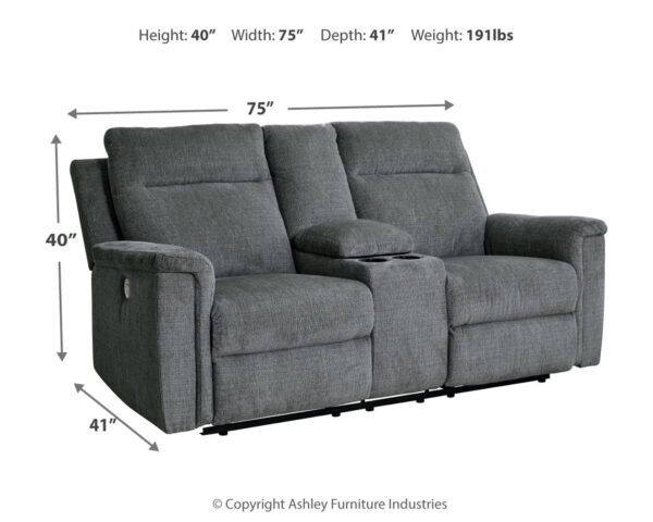 Barnsana - Dbl Power Reclining Loveseat With Console - Image 4