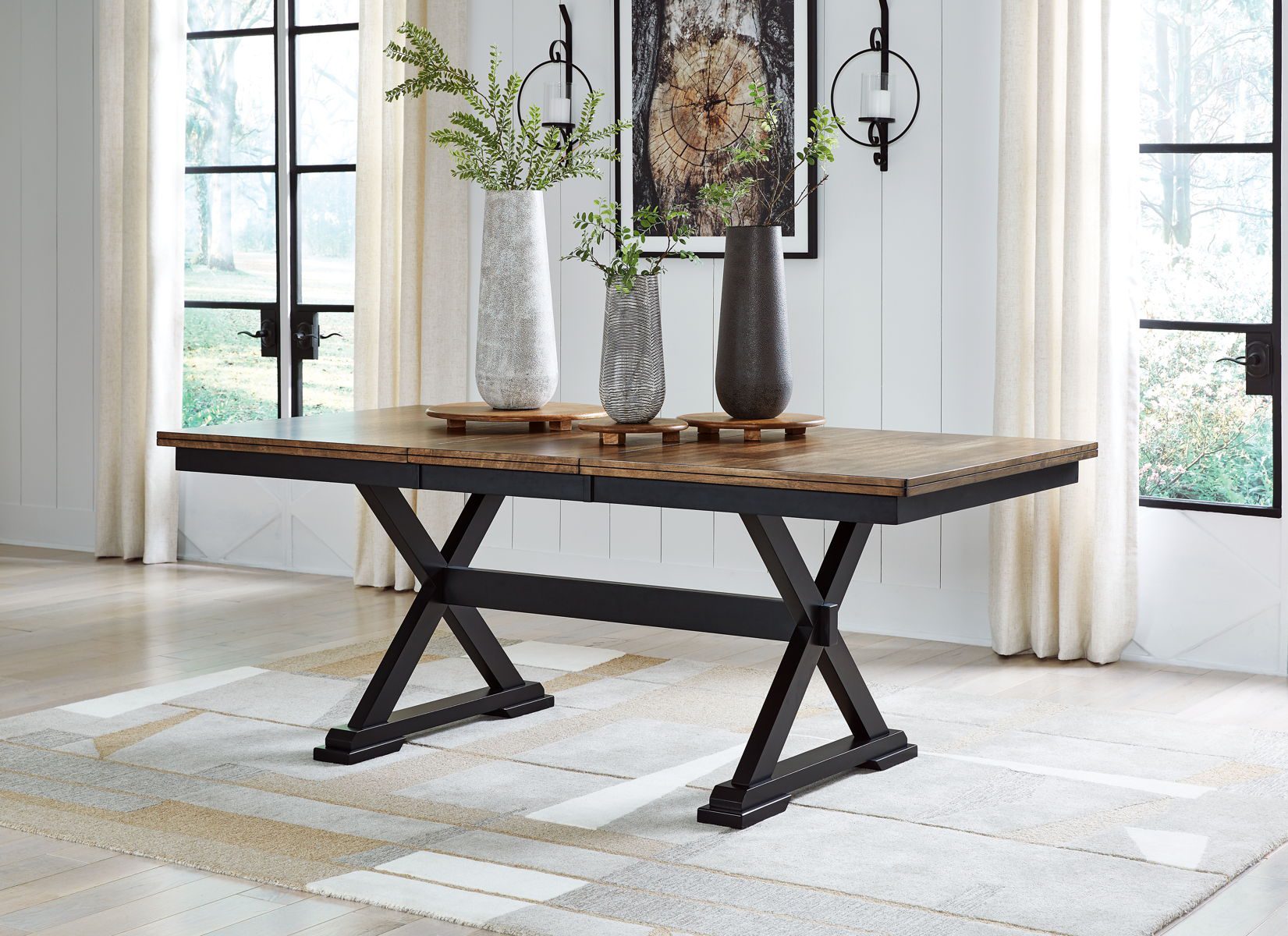 Wildenauer - Brown / Black - Rectangular Dining Extension Table - Image 2