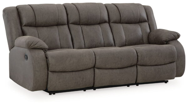 First Base - Gunmetal - Reclining Sofa - Image 4