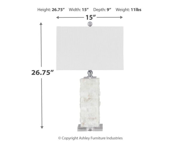 Malise - White - Alabaster Table Lamp - Image 2