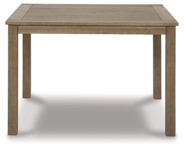 Aria Plains - Brown - Square Dining Table W/Umb Opt - Image 3