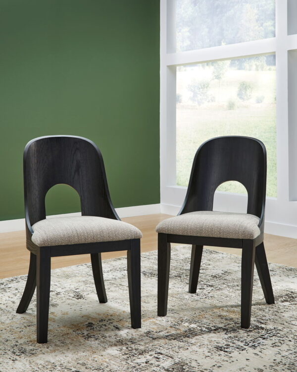 Rowanbeck - Gray / Black - Dining Upholstered Side Chair (Set of 2) - Image 2
