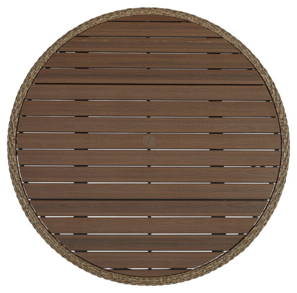 Amaris - Brown / Black - Round Dining Table - Image 4