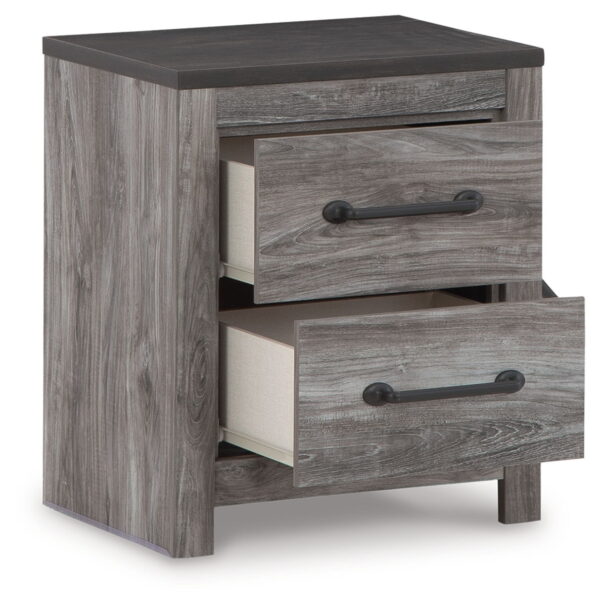 Bronyan - Dark Gray - Two Drawer Night Stand - Image 2