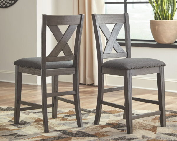 Caitbrook - Gray - Upholstered Barstool (Set of 2) - Image 4