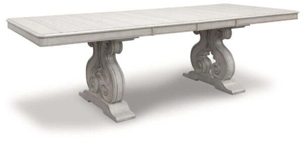 Arlendyne - Antique White - 11 Pc. - Dining Table, 8 Side Chairs, Server - Image 2