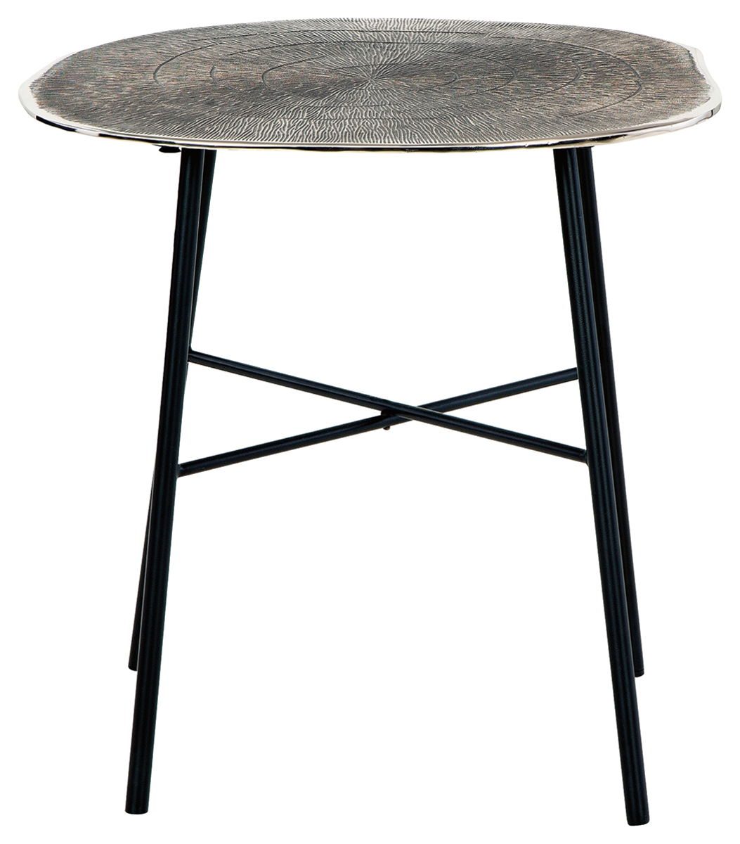 Laverford - Chrome / Black - Round End Table - Image 3