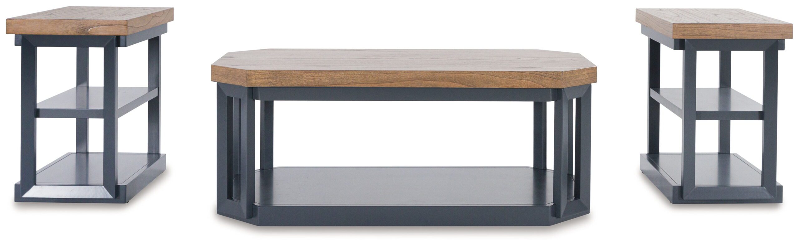 Landocken - Brown / Blue - Occasional Table Set (Set of 3) - Image 2