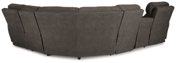Hoopster - Gunmetal - Zero Wall Power Recliner with Console 6 Pc Sectional - Image 3