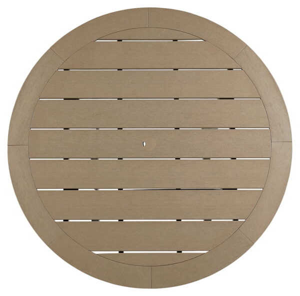 Fairen Trail - Black / Driftwood - Round Bar Table w/Umb OPT - Image 4