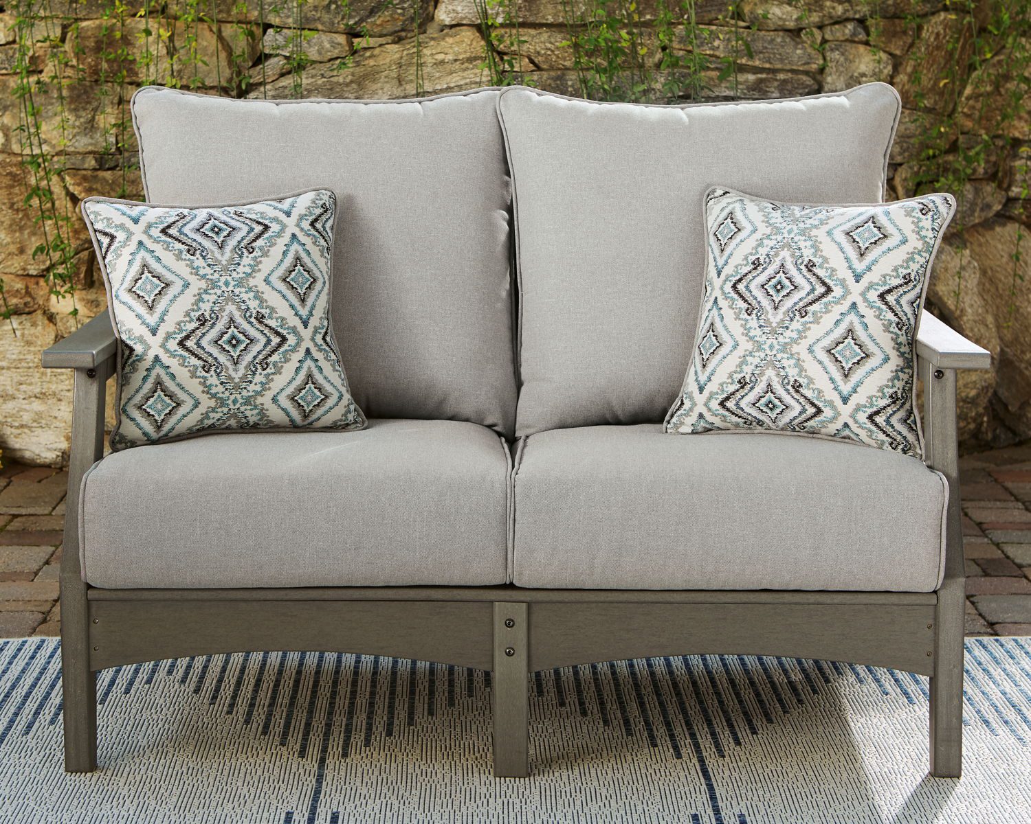 Visola - Gray - Loveseat w/Cushion - Image 2