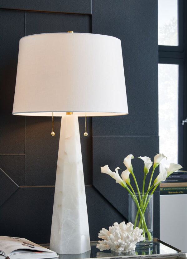 Laurellen - White - Alabaster Table Lamp - Image 2