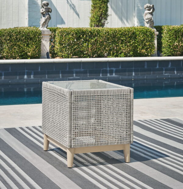 Seton Creek - Gray - Square End Table - Image 2