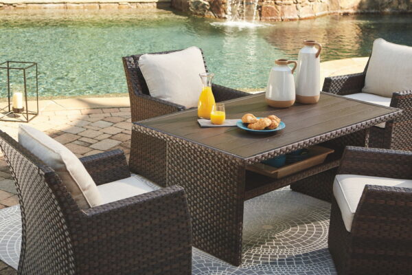 Easy Isle - Dark Brown / Beige - RECT Multi-Use Table - Image 2