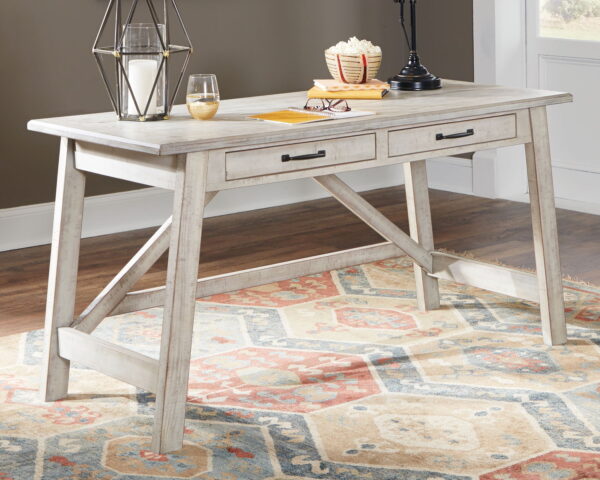 Carynhurst - Whitewash - Home Office Large Leg Desk - Image 4