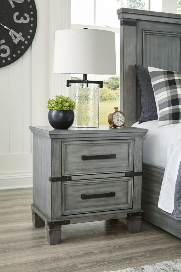 Russelyn - Gray - Two Drawer Night Stand - Image 2