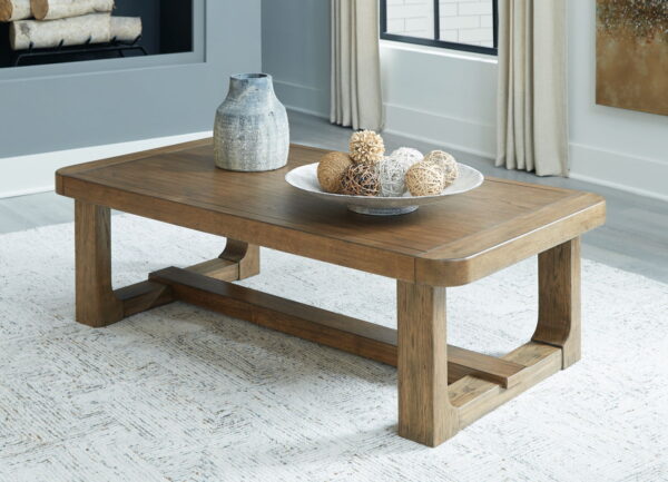 Cabalynn - Light Brown - Rectangular Cocktail Table - Image 2