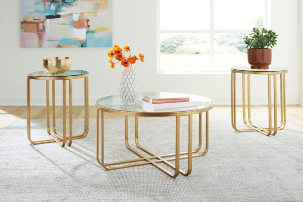 Milloton - Gold - Occasional Table Set (Set of 3) - Image 3