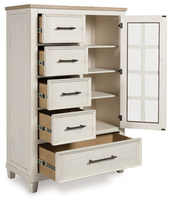 Shaybrock - Antique White / Brown - Door Chest - Image 2