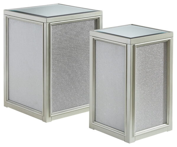 Traleena - Silver Finish - Nesting End Tables (Set of 2) - Image 4