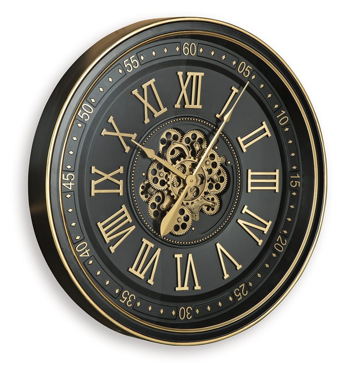 Dairton - Black / Gold Finish - Wall Clock - Image 3