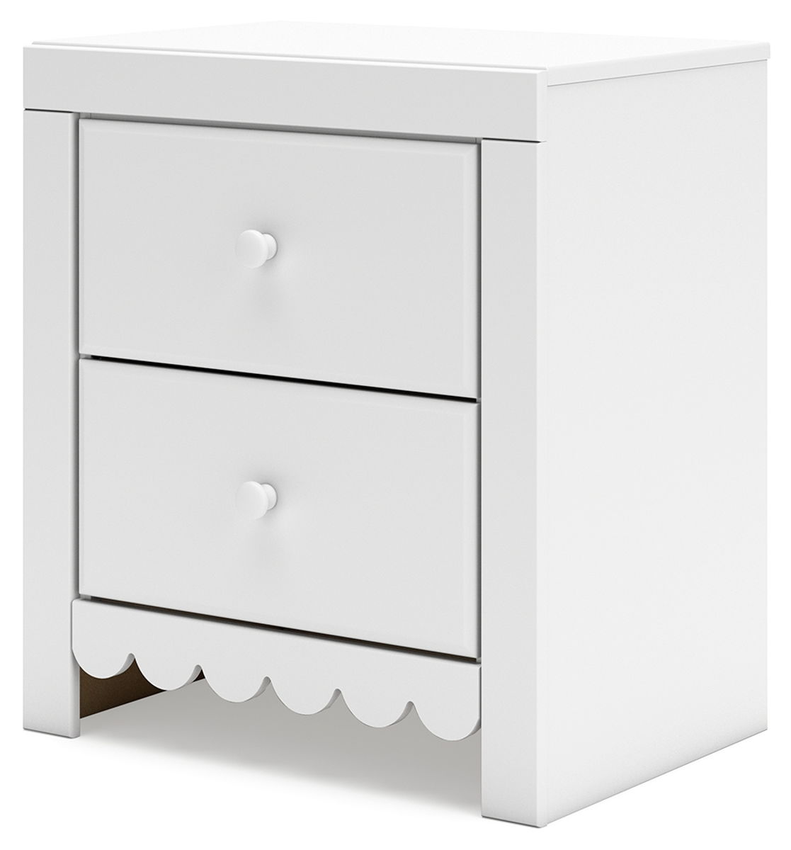 Mollviney - White - Two Drawer Night Stand - Image 4