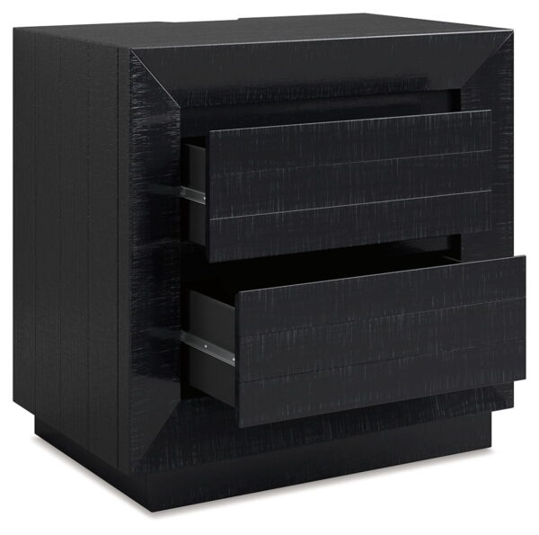 Londer - Black - Two Drawer Night Stand - Image 4