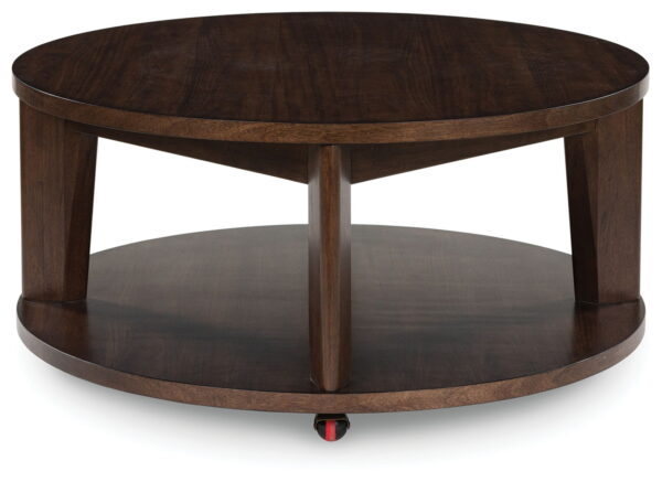 Korestone 2 - Dark Brown - Round Cocktail Table - Image 3
