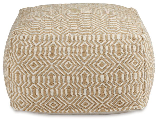 Adamont - Tan / Ivory - Pouf - Image 4