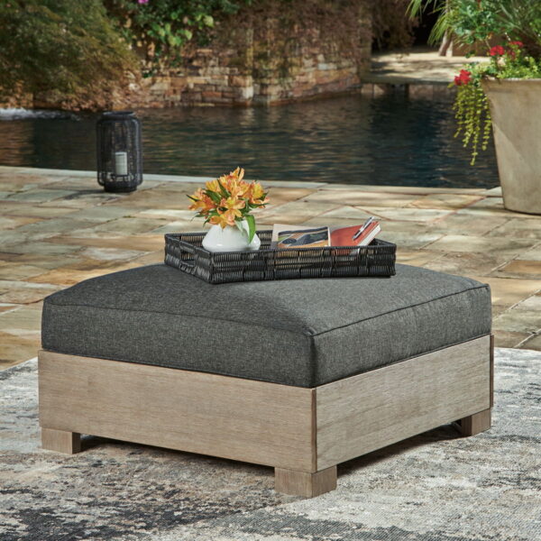 Citrine Park - Brown - Ottoman With Cushion - Image 2