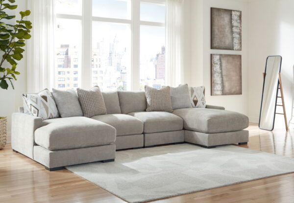 Aslan Court - Sectional With Ottoman Set - Image 8