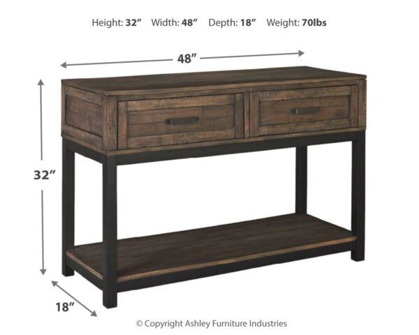 Johurst - Grayish Brown - Sofa Table - Image 3