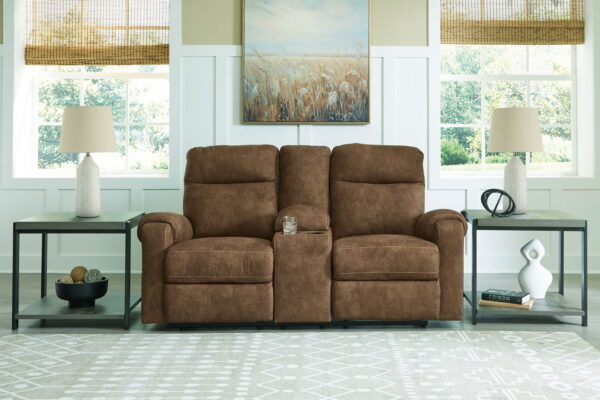 Edenwold - Brindle - Dbl Reclining Loveseat with Console - Image 3