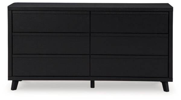 Danziar - Black - Six Drawer Dresser - Image 4