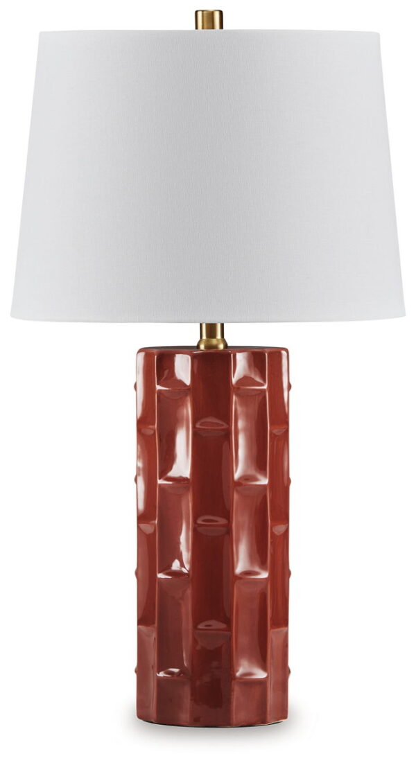 Jacemour - Burnt Umber - Ceramic Table Lamp (Set of 2) - Image 2