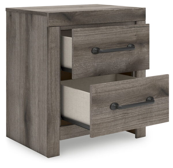 Graystorm - Brown Gray - Two Drawer Night Stand - Image 3