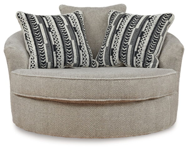 Calnita - Sisal - Oversized Swivel Accent Chair - Image 2
