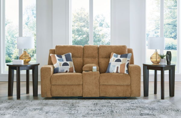 Kanlow - Dbl Reclining Loveseat With Console - Image 3