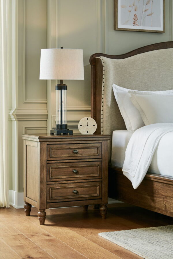 Sturlayne - Brown - Three Drawer Night Stand - Image 3