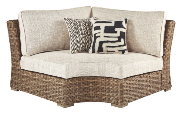 Beachcroft - Beige - Curved Corner Chair w/Cushion - Image 2