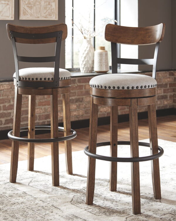 Valebeck - Tall Upholstered Swivel Barstool - Image 6
