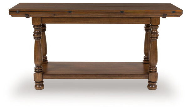 Sturlayne - Brown - Flip Top Sofa Table - Image 4