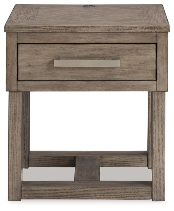Loyaska - Grayish Brown - Rectangular End Table - Image 4